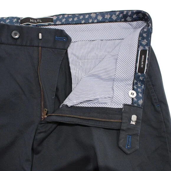 Hiltl NWT Peaker Chinos / Casual Pants Size 52 US 36 Regular Blue Cotton Blend
